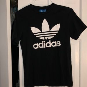 Men’s black trefoil adidas tee SIZE S